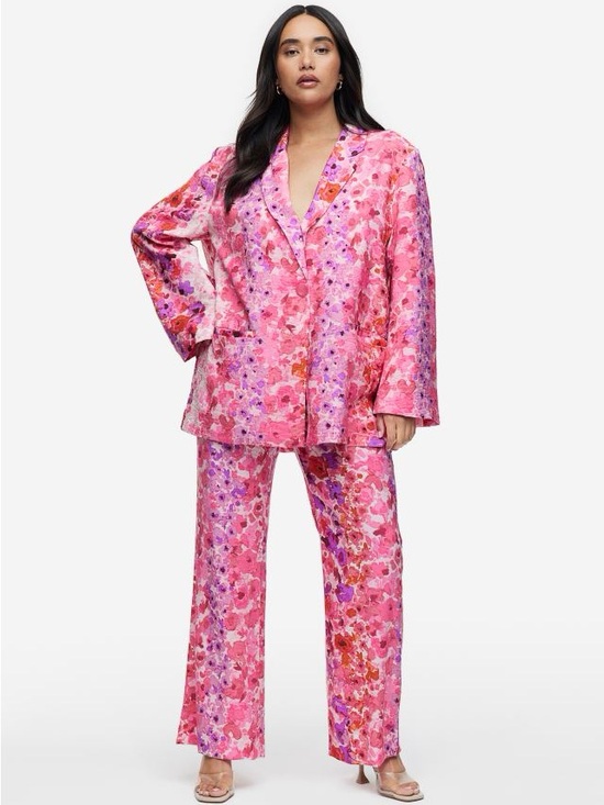 H&M Jackets & Blazers - Pink floral blazer